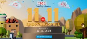 GeekBuying dă startul promoțiilor de Single's Day! La achiziții de minim 50 dolari primiți 5 dolari înapoi în cont