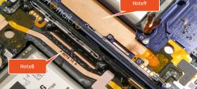 Samsung Galaxy Note 9 este desfăcut şi are la interior un sistem de răcire pe bază de "apă-carbon", gigant