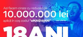 eMAG la majorat: a împlinit 18 ani şi oferă reduceri de 10.000.000 de lei; Iată câteva oferte bune