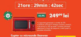 OCAZIA ZILEI pe FLANCO: Cuptor cu microunde Daewoo KOR-6LBRR, putere de 800W, la doar 249.99 lei!