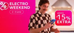 Start Electro Weekend la eMAG, cu până la 15% extra-discount la Smart TV-uri, electrocasnice, gadget-uri, laptopuri; Ce avem în ofertă?