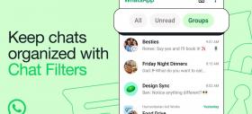 WhatsApp aduce filtre pentru o organizare mai bună a chat-urilor în aplicația mobilă