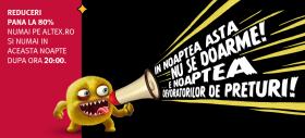 Altex dă startul reducerilor din campania &ldquo;Noaptea devoratorilor de prețuriâ€ În această seară după ora 20:00