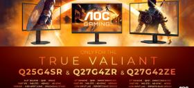 AOC lansează monitoare QHD cu rată de refresh de până la 300 Hz; Q25G4SR și modelele de 27” vin cu prețuri sub 1300 lei
