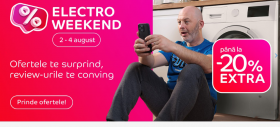 Luna august începe cu eMAG Electro Weekend! Extra reduceri de până la 20% în perioada 2-4 august