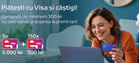Carduri cadou eMAG de până la 5.000 lei în joc; Visa lansează o campanie cu miză mare pentru cumpărători online