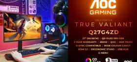 AOC tocmai a lansat un monitor de gaming OLED 280 Hz sub 2500 lei; Ce poate AOC GAMING Q27G4ZD?