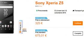 Orange România listează la precomandă noul Xperia Z5; acesta costă 2.980 lei fără abonament