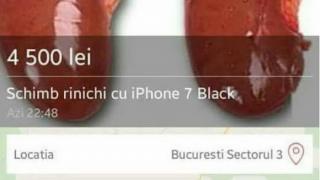"Rinichi pentru iPhone 7" sau ce mai vinde românul pe OLX