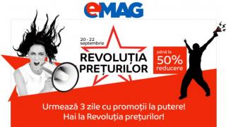eMAG.ro porneşte Revoluţia Preţurilor de pe 20 septembrie, cu până la 50% reducere; Telefoane, laptopuri şi televizoare se află pe listă!