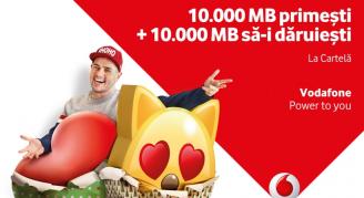 Vodafone România oferă bonusuri de 10.000 MB de date atât utilizatorilor pre-pay, cât și prietenilor lor; iată detalii despre campanie!