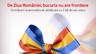 Vodafone oferă 2 GB de Net Național Cadou de 1 Decembrie; bonusul se obține direct din aplicația MyVodafone
