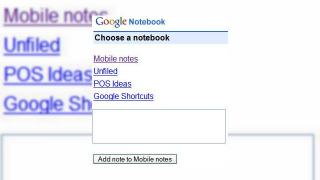 Google Notebook, acum si in varianta mobila