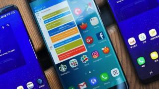 Samsung Galaxy S8 fotografiat lângă Galaxy Note 7 şi Galaxy S8+, de dragul comparaţiei dimensiunilor