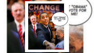 Barrack Obama si Hillary Clinton votati prin SMS