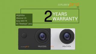MGCOOL oferă 2 ani garanție pentu camera video de acțiune Explorer PRO!