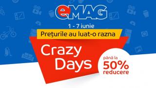 Încă o promoție marca eMAG debutează astăzi; Crazy Days are loc în perioada 1 - 7 iunie