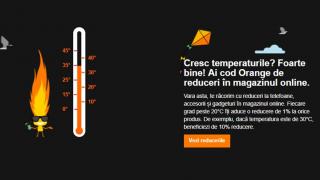 Orange revine cu promoția verii ce ne aduce 1% reducere pentru fiecare grad peste 20°C! Putem achiziționa gadget-uri și telefoane cu discount!
