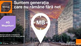 Orange își invită clienții la vânătoarea de premii 4G MegaHunt; avem o aplicație AR în care putem câștiga trafic de date și vouchere de 10 euro!