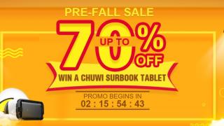 Toamna vine mai devreme la GeekBuying! Avem reduceri la o gamă largă de produse și șansa de a câștiga o tabletă Chuwi!