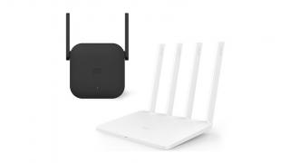 Pachetul compus din router wireless Xiaomi Mi WiFi 3 și extender wireless costă 43.89 dolari pe Cafago.com