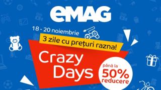 eMAG continuă reducerile încă 3 zile odată cu startul campaniei Crazy Days; încă mai găsim oferte atractive