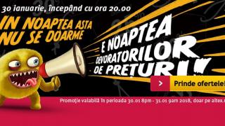 Altex organizează astăzi "Noaptea devoratorilor de prețuri" începând cu ora 20:00; iată câteva dintre reduceri