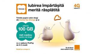 Orange îţi dă 100 GB net cadou de Valentine's Day, la Cartela Prepay