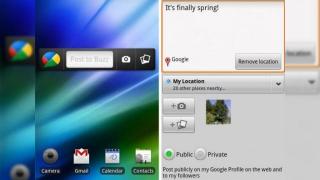 Widgetul oficial Google Buzz, disponibil prin Android Market