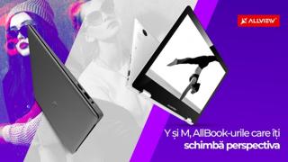 Allview AllBook M şi AllBook Y, noi laptopuri cu format convertibil, stocare SSD, Windows 10; Iată preţurile