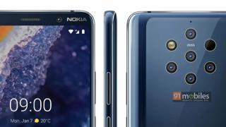 Nokia 9 Pureview apare în randări proaspete, cu 5 camere în spate şi cititor de amprente în ecran
