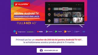 Allview îţi oferă un voucher de 200 de lei pentru noul său televizor Android; Iată detalii