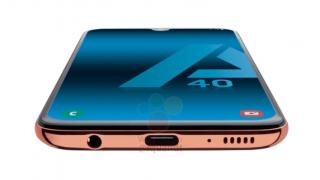 Samsung Galaxy A40 se afișează în randări; Corp din plastic, cameră duală și baterie mare