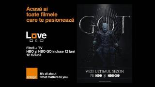 Orange Love îţi aduce ultimul sezon Game of Thrones şi 50% reducere pentru fibră şi TV; HBO fără extra costuri!