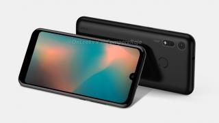 Motorola P40 Play se afișează în randări 3D cu decupaj picătură în ecran și cameră duală în spate; Avem și un video