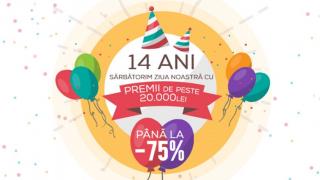 evoMAG aniversează 14 ani de existență cu super oferte! Avem și un voucher special pentru achiziția lui Galaxy S10