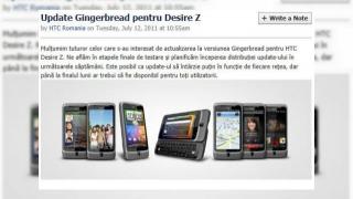 HTC Desire Z gata de actualizarea la Gingerbread!