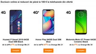 Motorola Moto G7 Power este zero euro la Orange cu abonament Orange Me 30; Iată şi alte oferte atractive