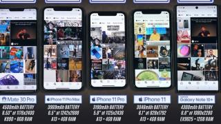 Cum stă iPhone 11 Pro Max versus Mate 30 Pro şi Galaxy Note 10+ la testul de baterie (Video)