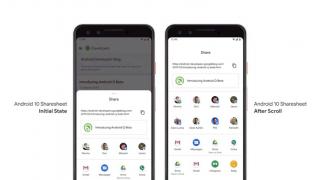 Noul meniu de partajare (Share) din Android 10 are o viteză dublă, dar e tot prost organizat