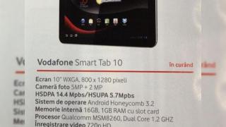 Vodafone România pregătește două tablete Android cu branding propriu: Smart Tab 10 și Smart Tab 7