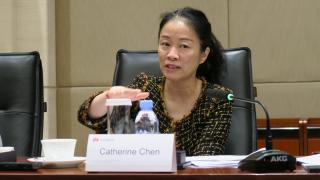 Catherine Chan, vice-președinte Huawei și membru în board-ul director al companiei, răspunde la întrebările grupului de jurnaliști din România (audio)  