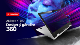 Allview Allbook Y-100 este un nou laptop convertibil cu procesor Intel de generaţie nouă, ecran tactil