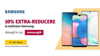 10% extra-reducere la toate telefoanele Samsung pe Altex.ro; Galaxy A51 la 1.259 lei sau Galaxy S20 la 3.599 lei
