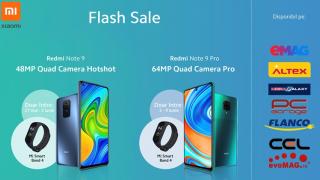 Xiaomi România dă startul unui "Flash Sale" pentru telefoanele Redmi Note 9 și Note 9 Pro, cu brățară fitness Mi Band 4 cadou la achiziție
