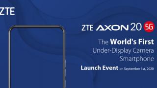 ZTE Axon 20 5G va debuta pe 1 septembrie drept primul telefon cu camera selfie integrată sub ecran
