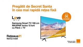 Orange anunță oferta de sărbători la pachetele fix-mobil; Smart TV Samsung de la 0 euro și 12 luni acces la pachetul Maxpak