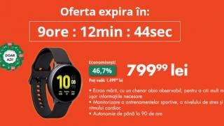 OCAZIA ZILEI pe FLANCO: Smartwatch Samsung Galaxy Watch Active 2 40mm la 799 lei!