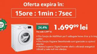 OCAZIA ZILEI pe Flanco: Mașină de spălat rufe Samsung WW90T4540TE/LE la prețul de 1699 lei!
