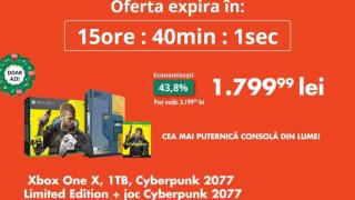 OCAZIA ZILEI pe FLANCO: Consolă Microsoft Xbox One X Cyberpunk 2077 Limited Edition la doar 1799 de lei!